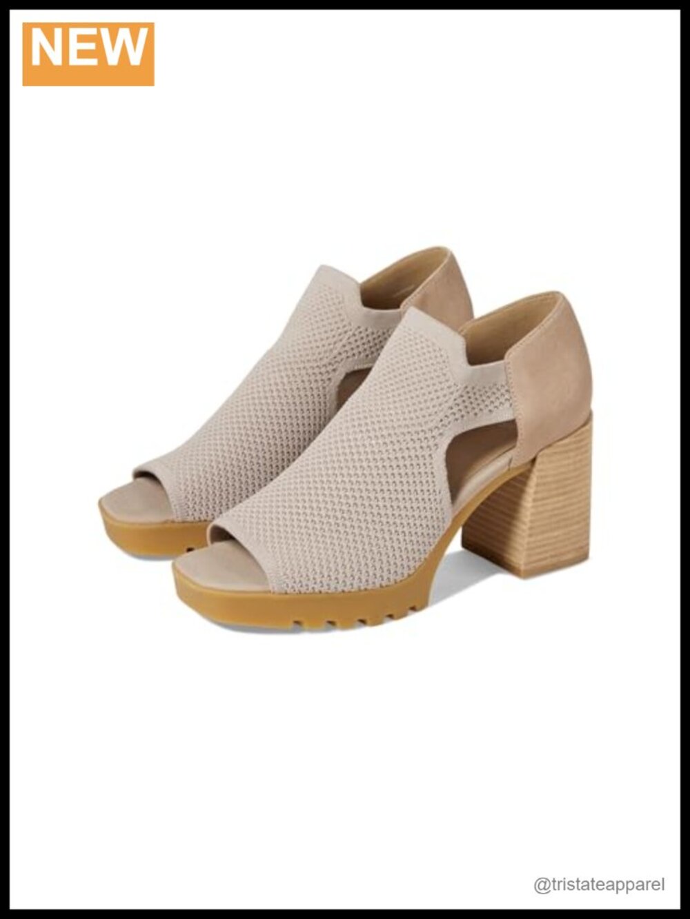 Eileen Fisher Chyme Sandal Recycled Stretch Knit Cushioned Footbed Ankle Strap